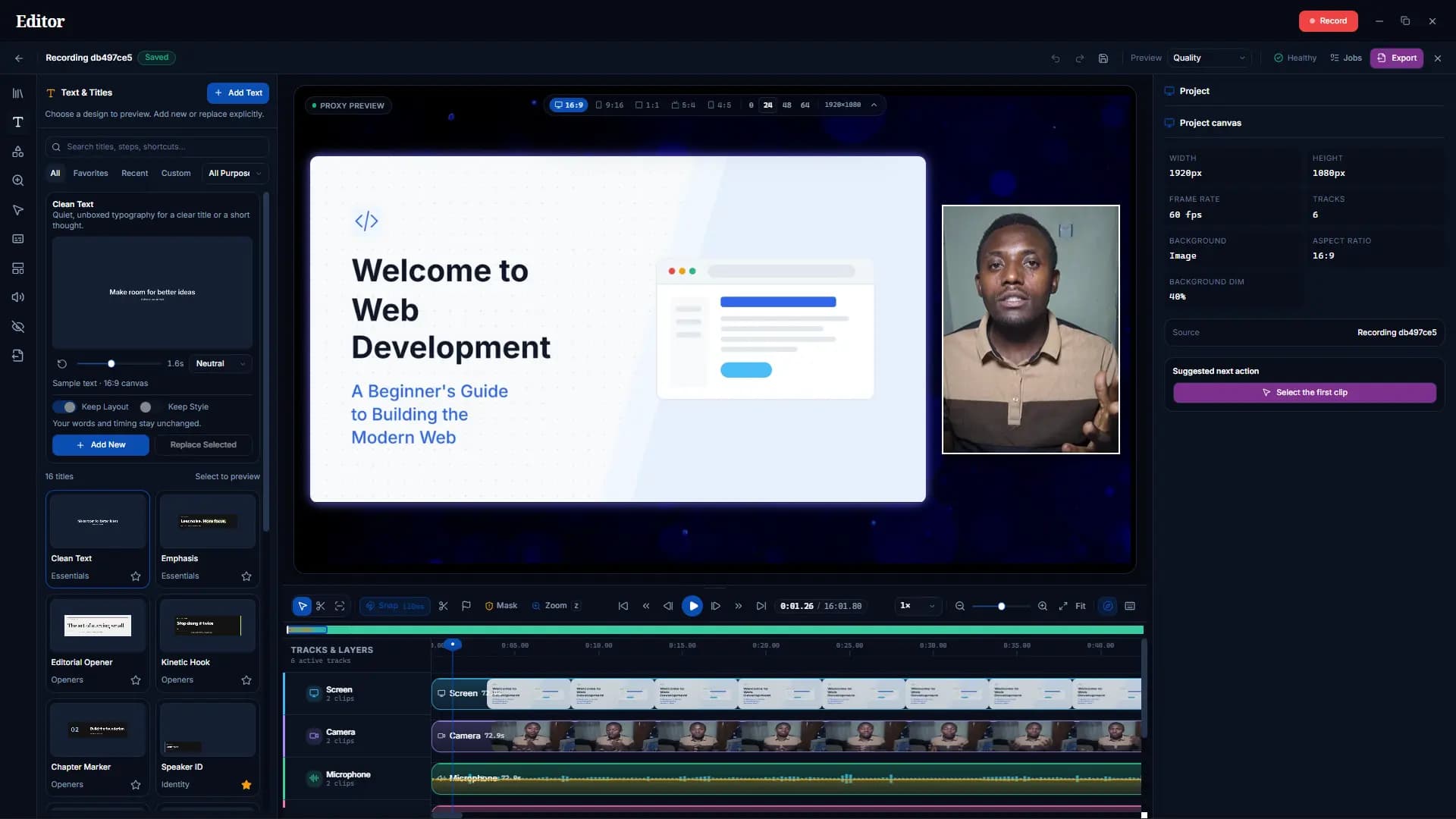 RecordForge homepage preview